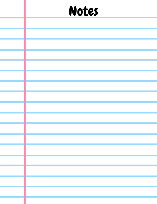 Ruled Paper for Notes