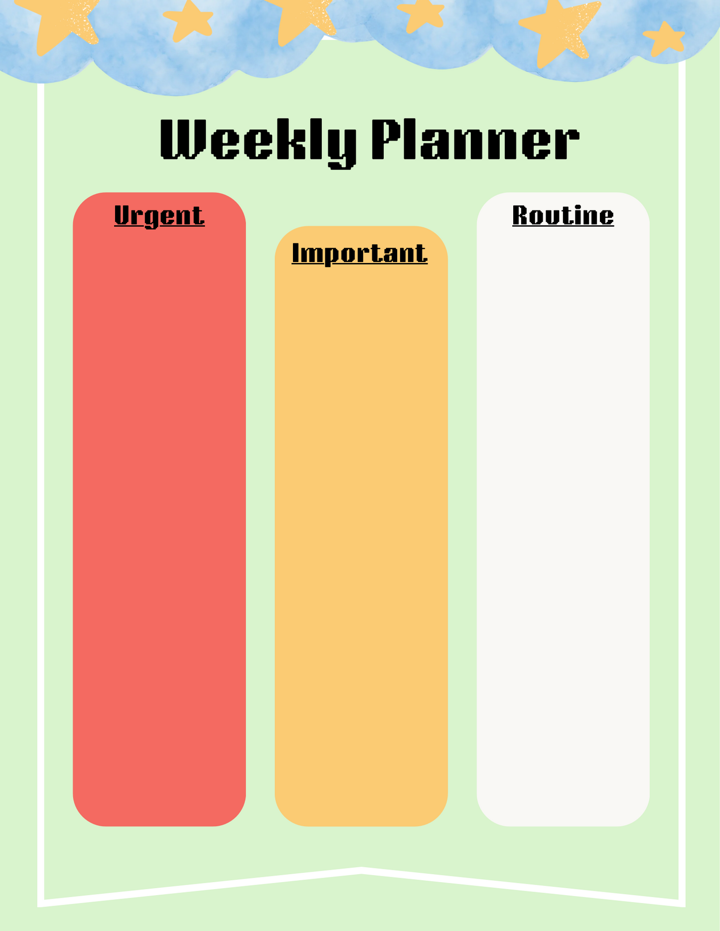 Kawaii Space Planner Bundle - Green
