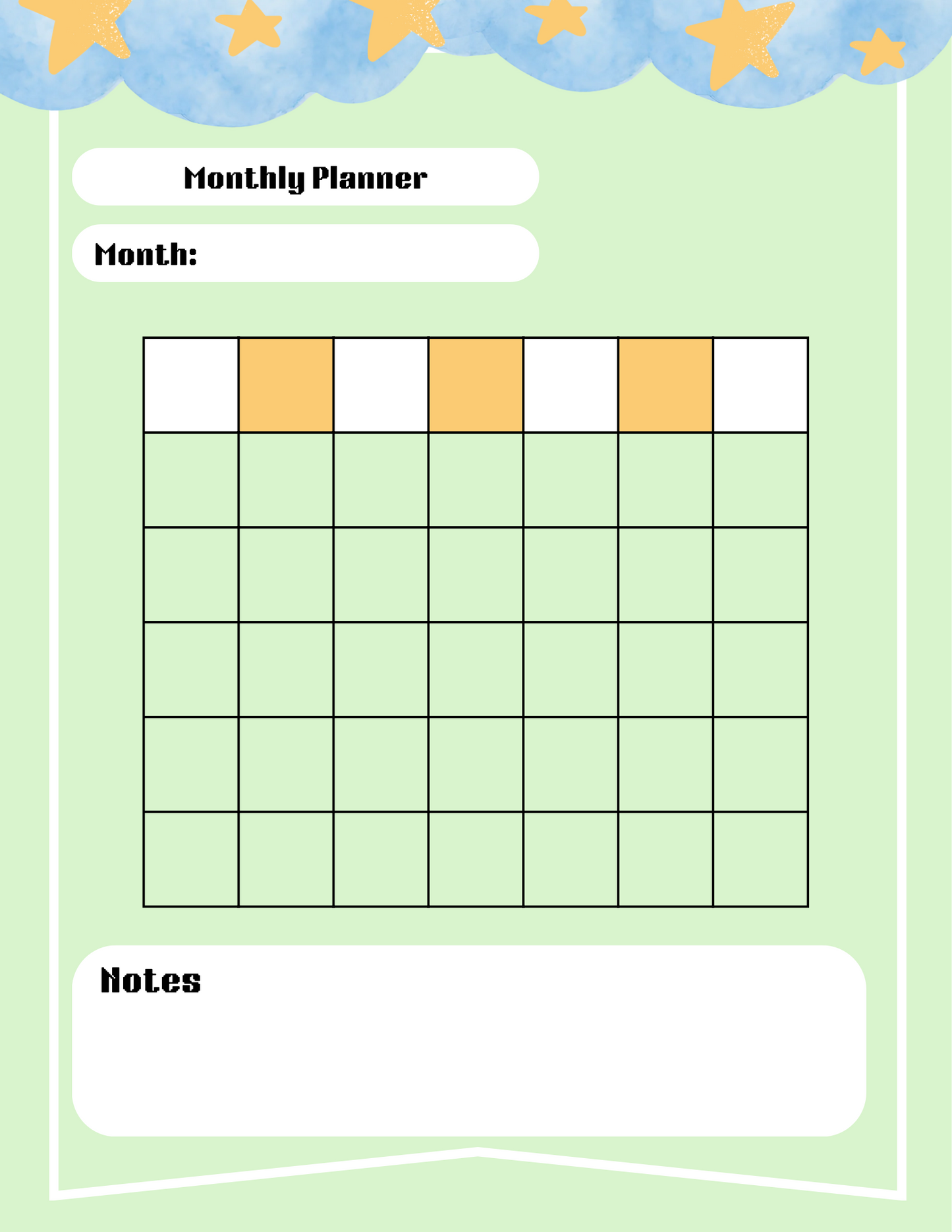 Kawaii Space Planner Bundle - Green
