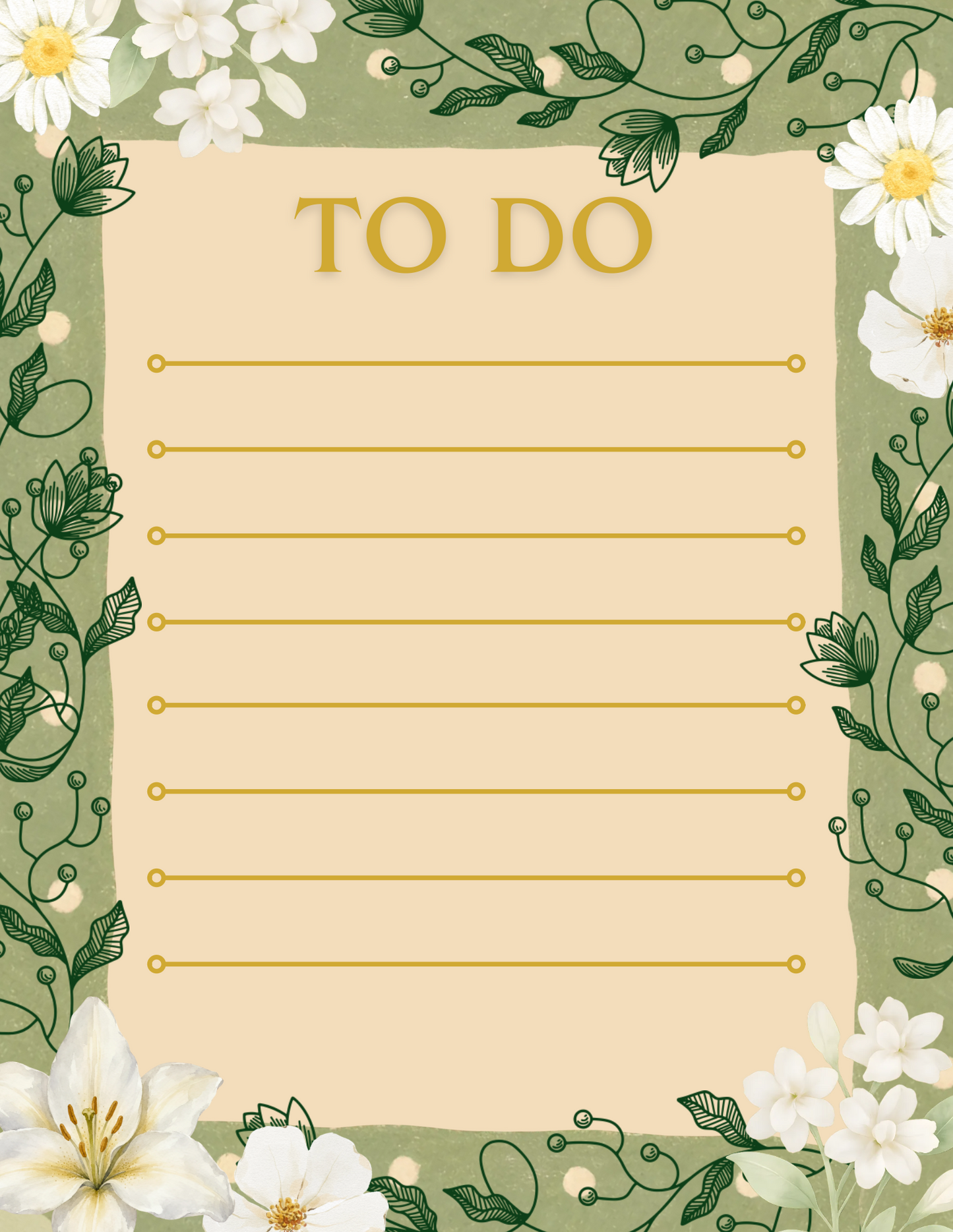 Floral To-Do List