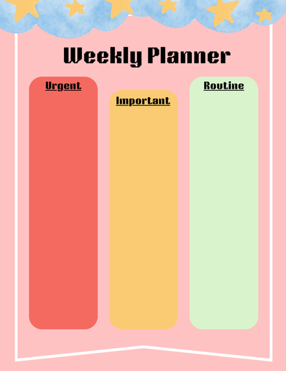 Kawaii Space Planner Bundle - Pink