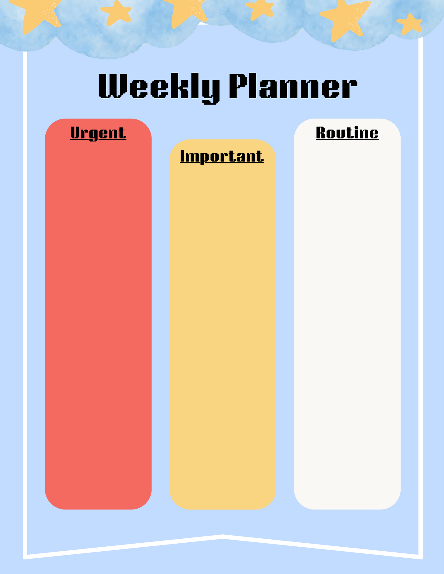 Kawaii Space Planner Bundle - Blue