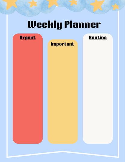 Kawaii Space Planner Bundle - Blue