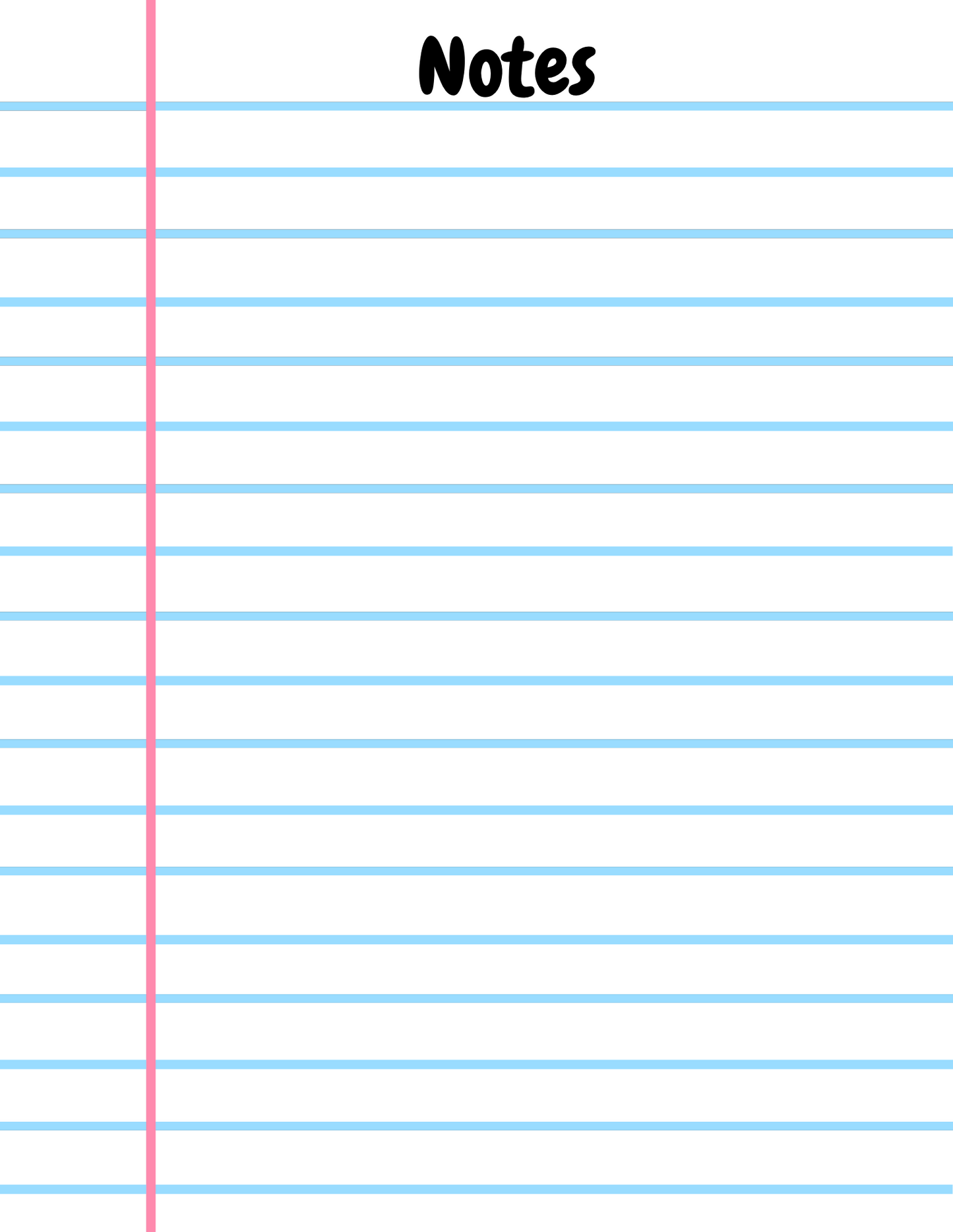 Ruled Paper for Notes