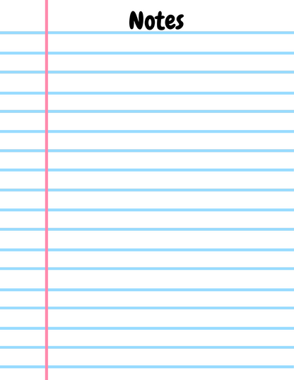 Ruled Paper for Notes